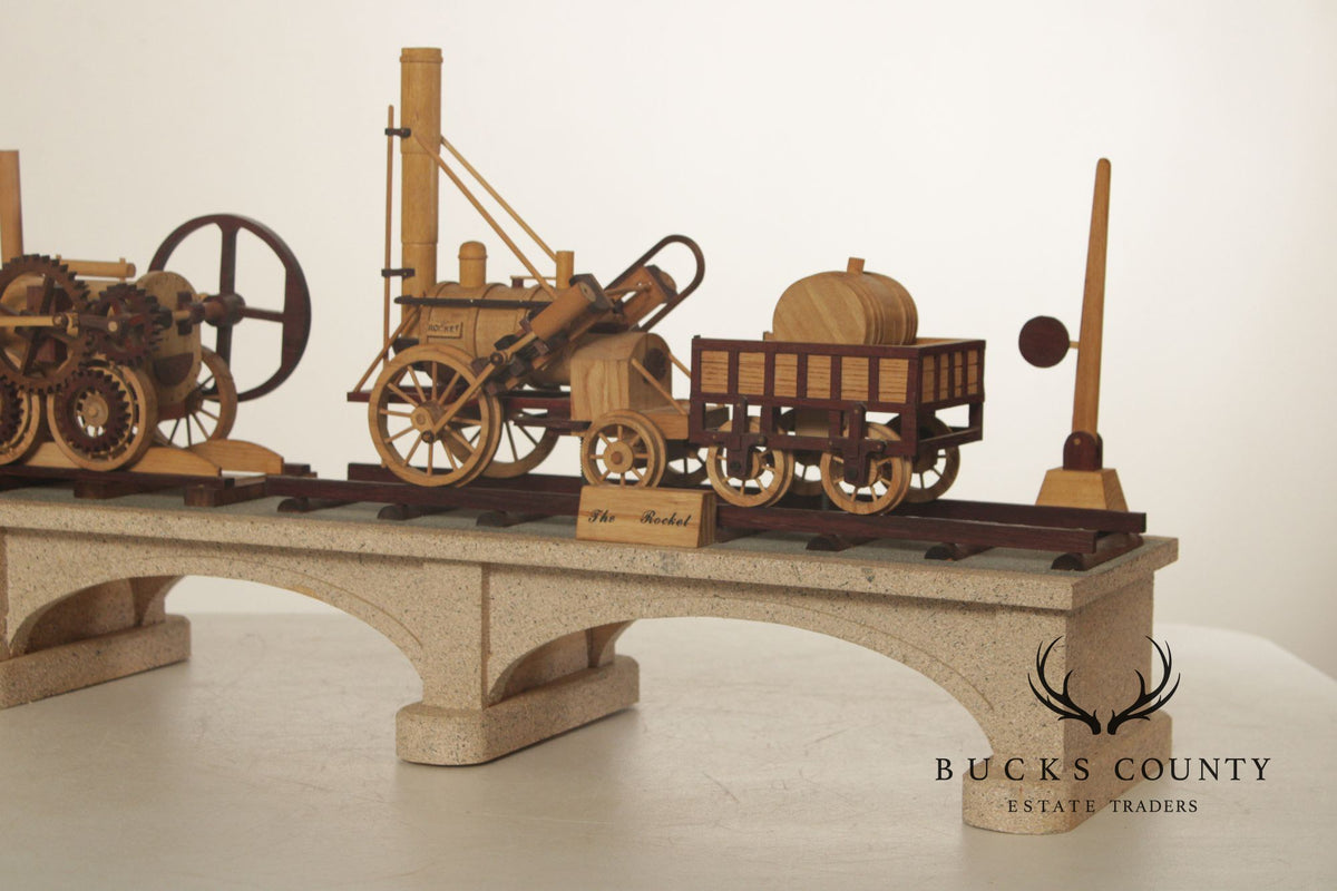 Philip Jacoby Carved Wood Model Train