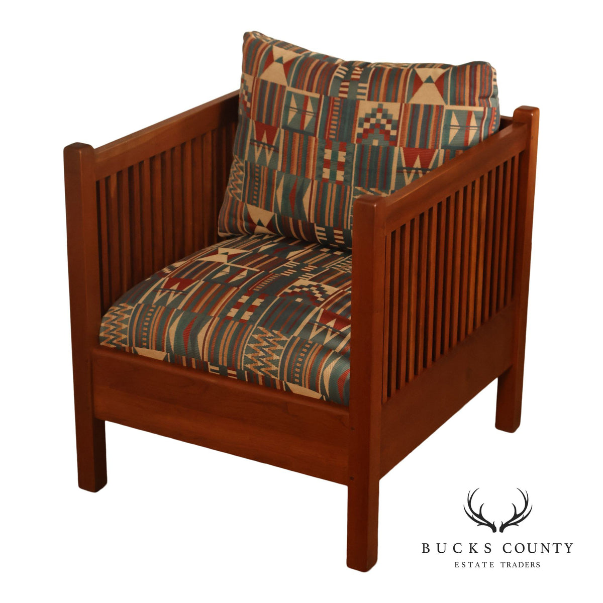 Stickley Mission Collection Cherry Spindle Cube Chair