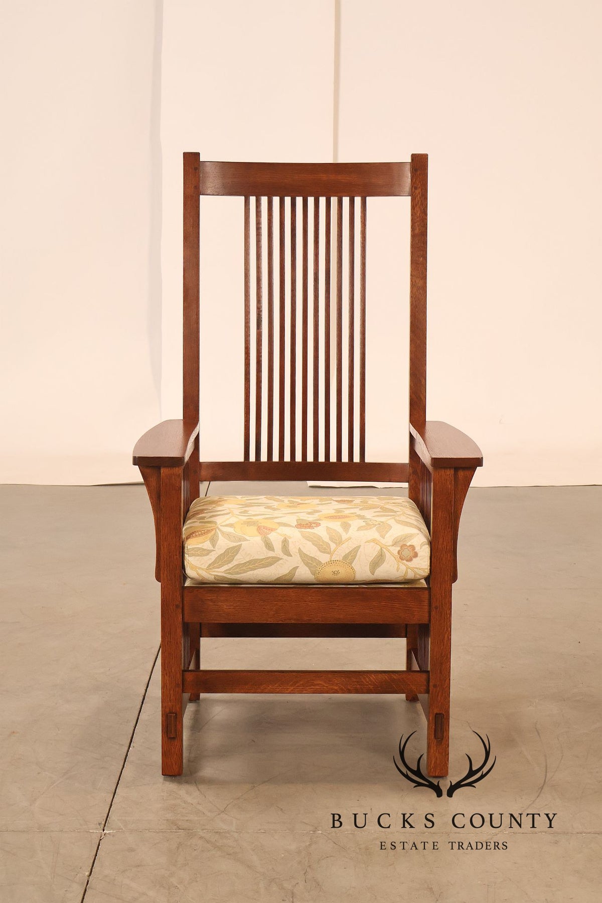Stickley Mission Collection Oak Spindle Armchair