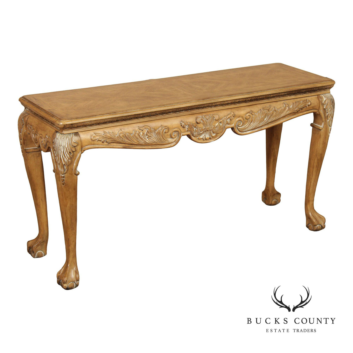 Chippendale Style Carved Console Sofa Table