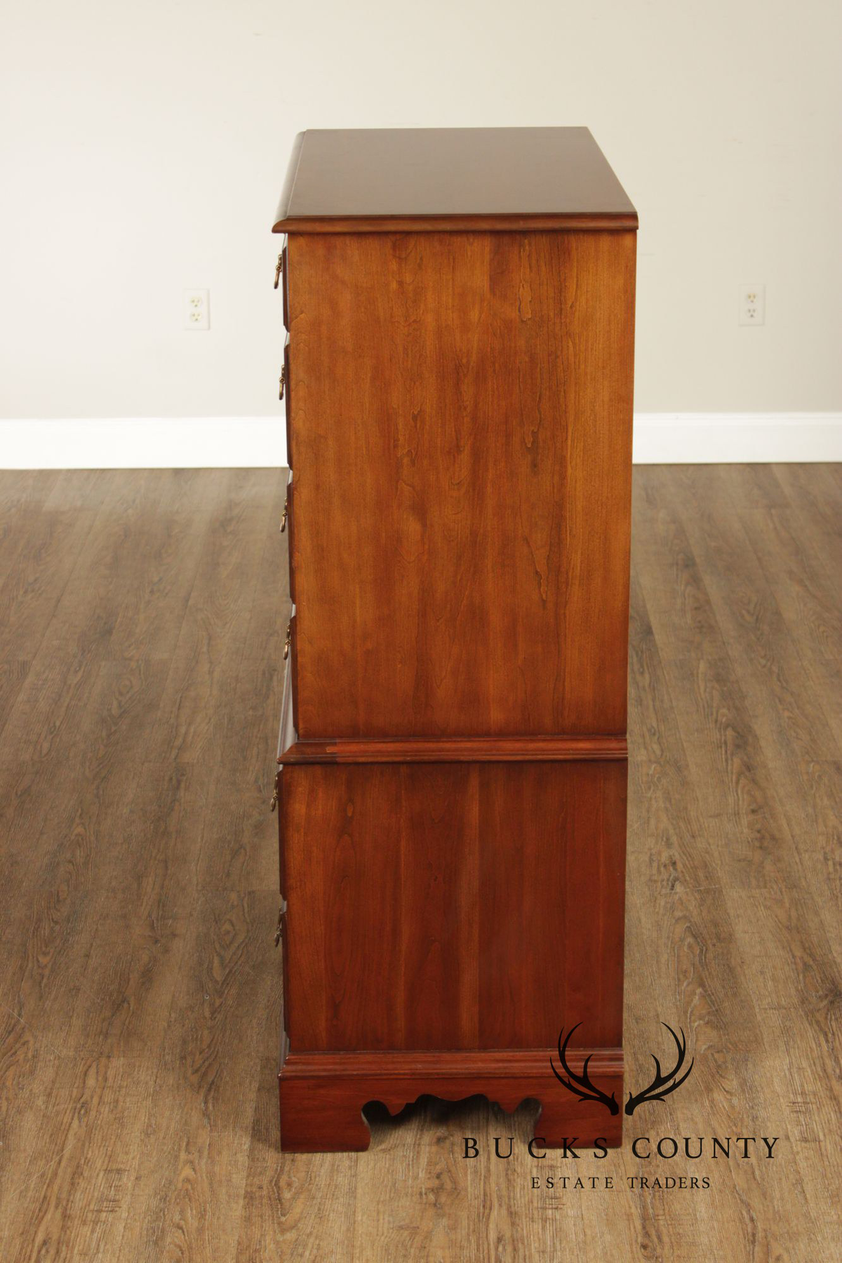 Pennsylvania House Chippendale Style Cherry Chest on Chest