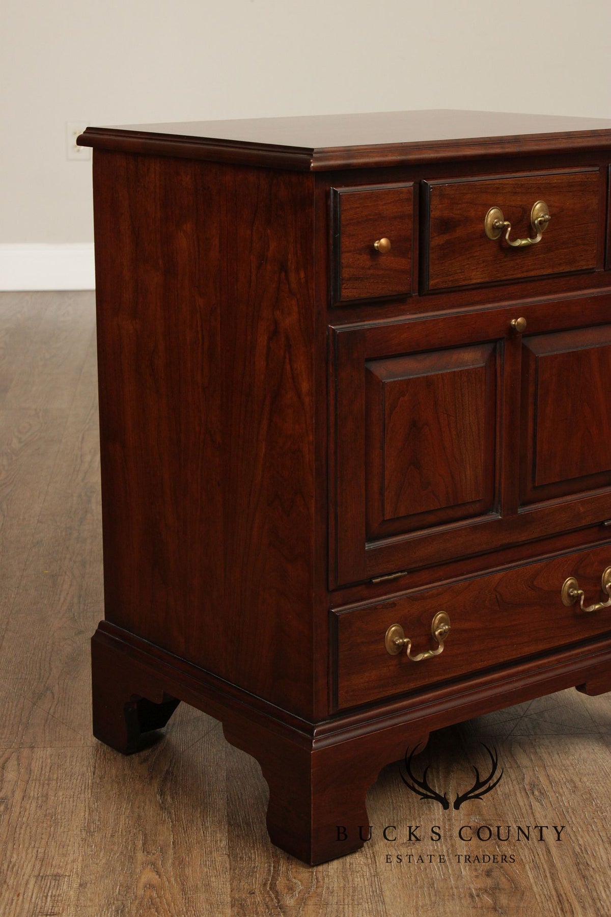 Henkel Harris Vintage Solid Cherry Pair Of Nightstands