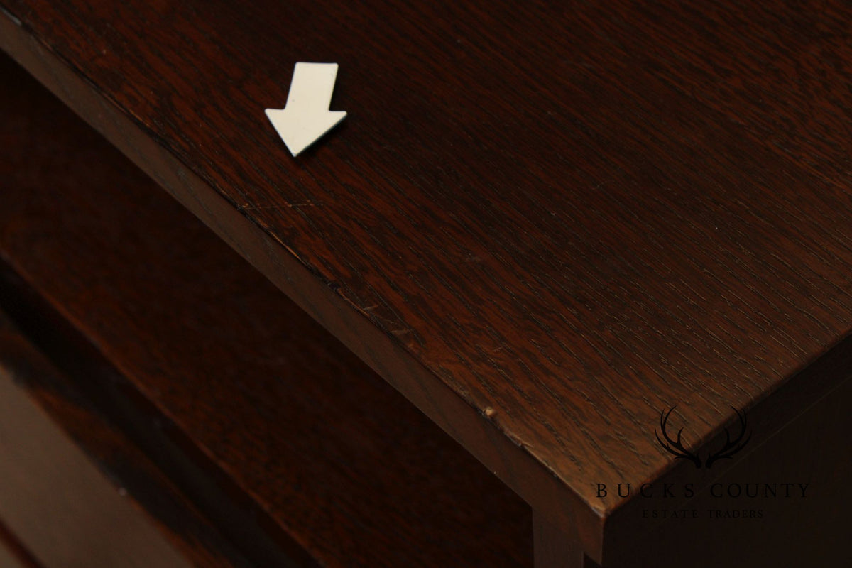 Stickley Mission Collection Oak Two-Drawer Media Console