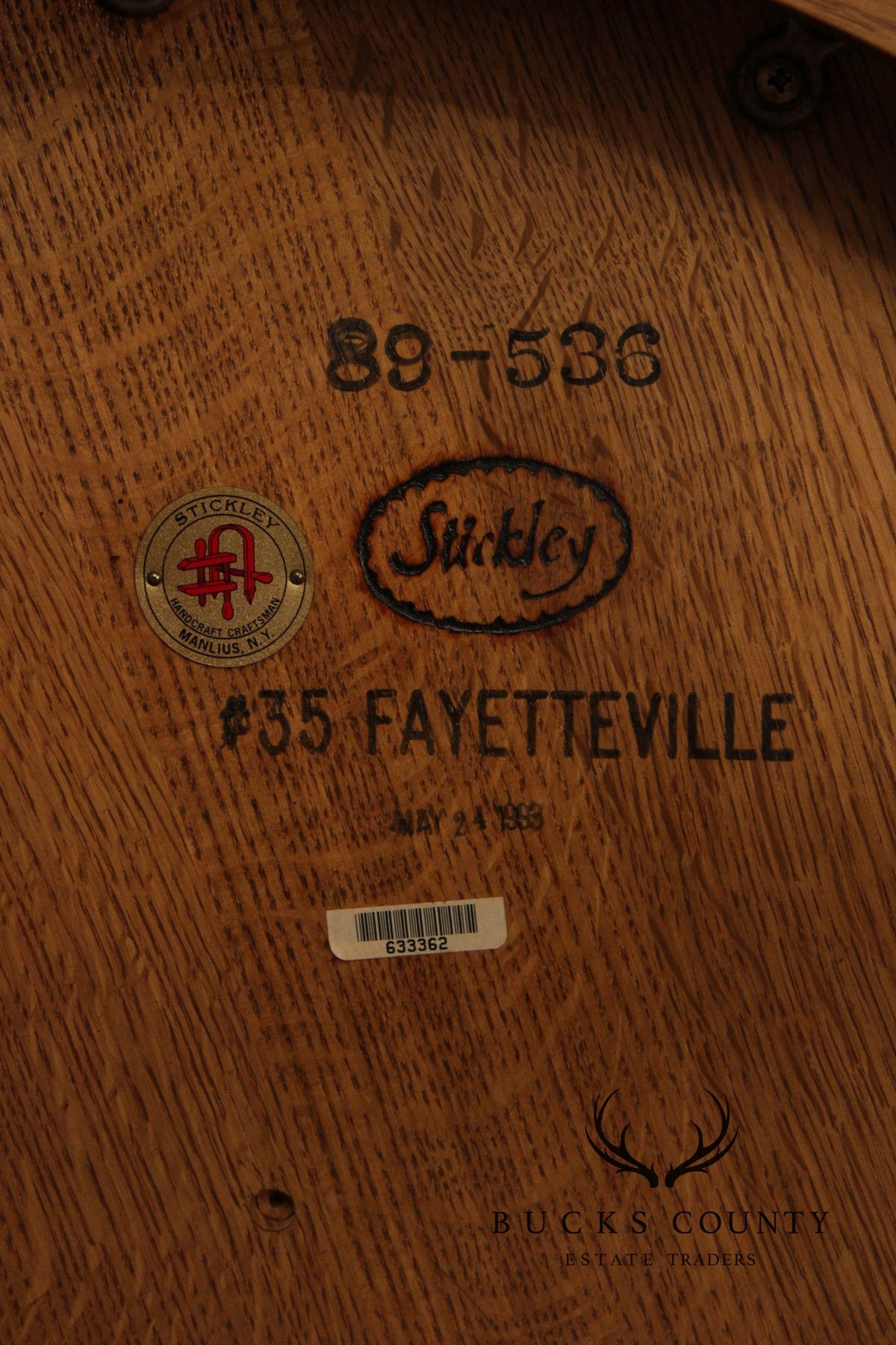 Stickley Mission Collection Oak Round Lamp Table