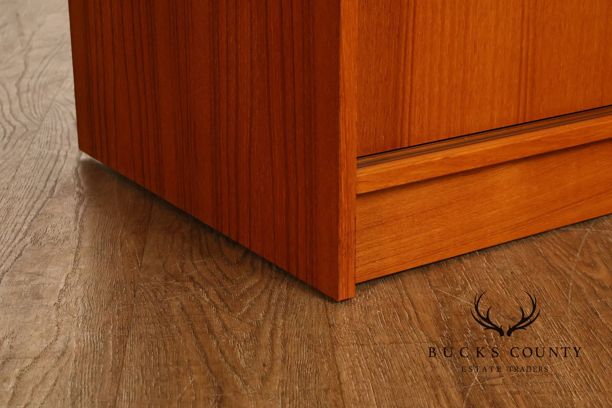 Danish Modern Teak Media Console Cabinet