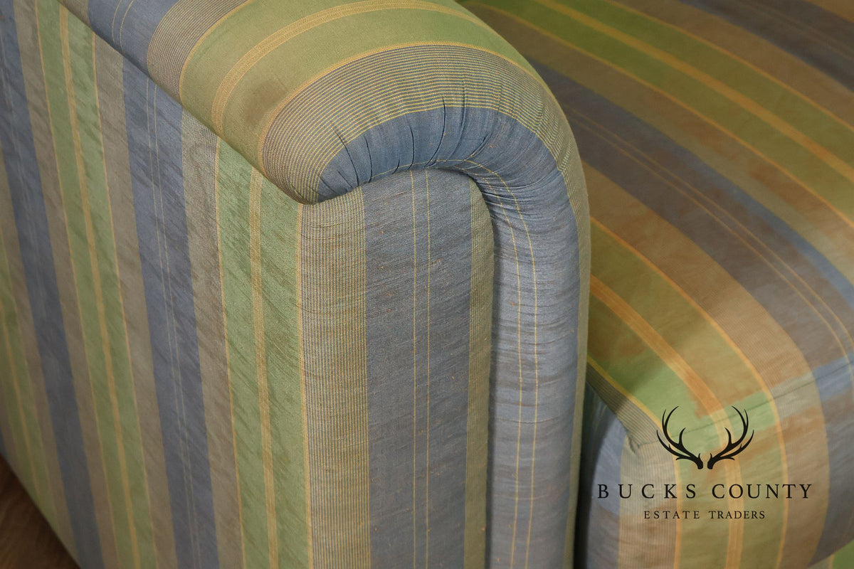 J. Robert Scott Contemporary Modern Striped Upholstered Daybed Sofa