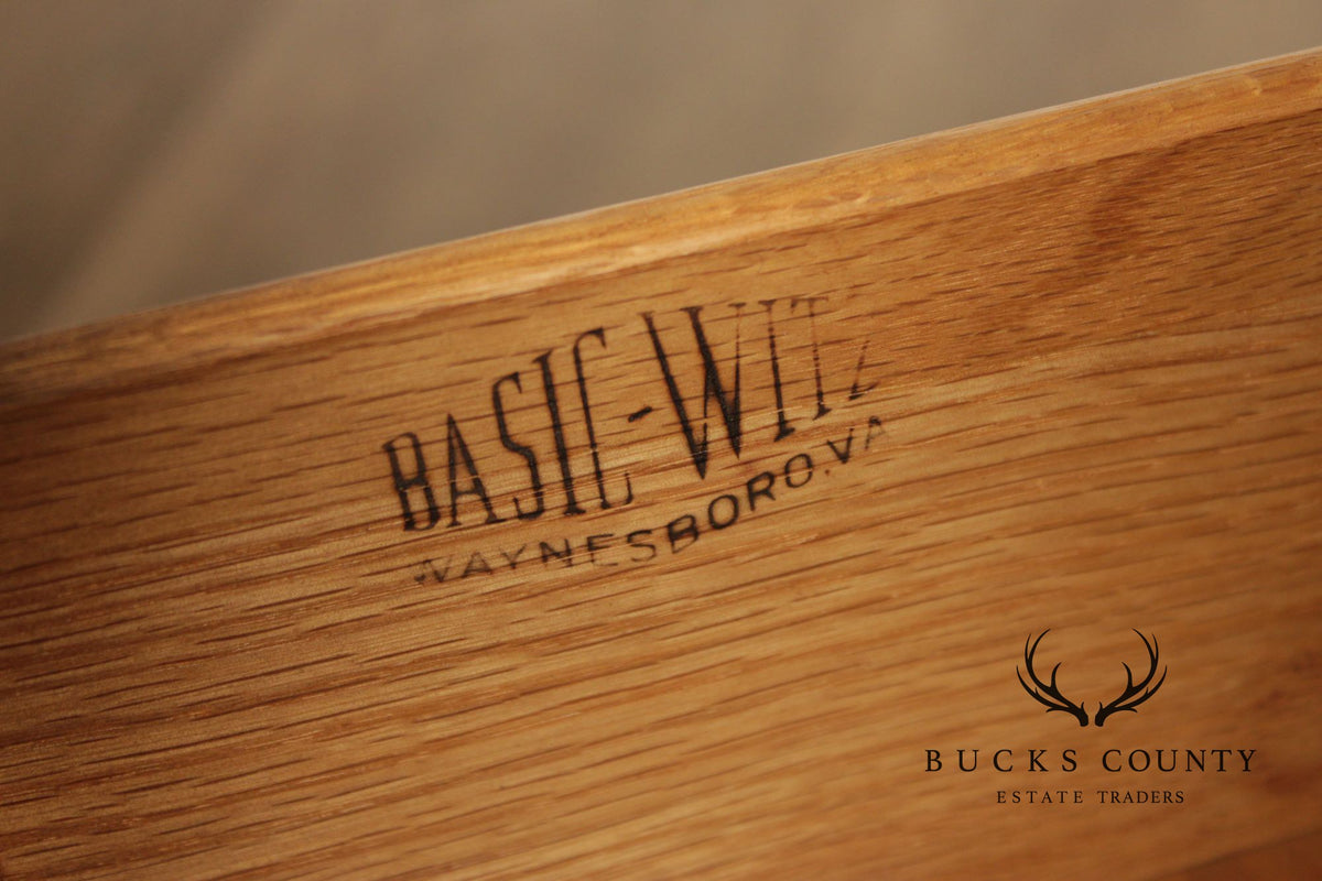 Basic Witz Mid Century Modern Walnut Tall Chest