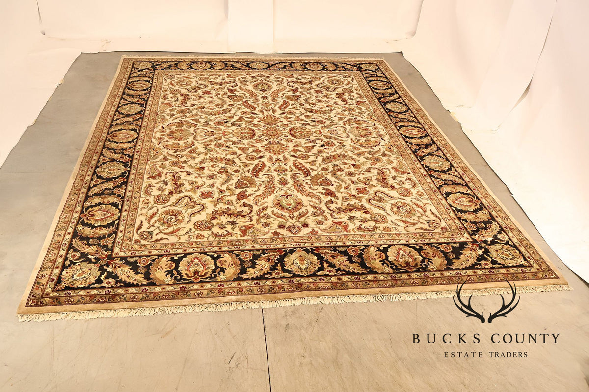 Persian Style Floral Wool Area Rug  12 inch x 15 inch 10 inch