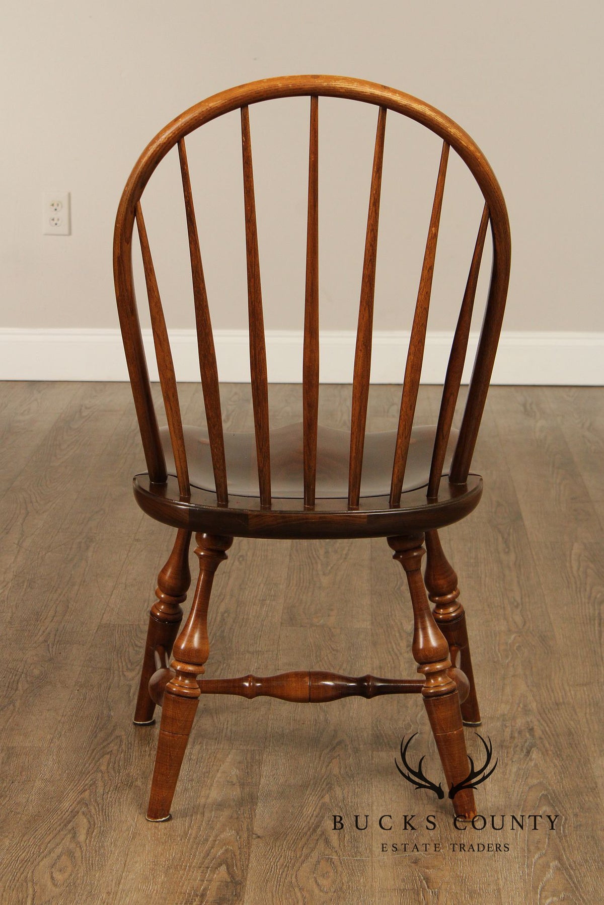 Frederick Duckloe Colonial Revival Style Pair of Windsor Side Chairs