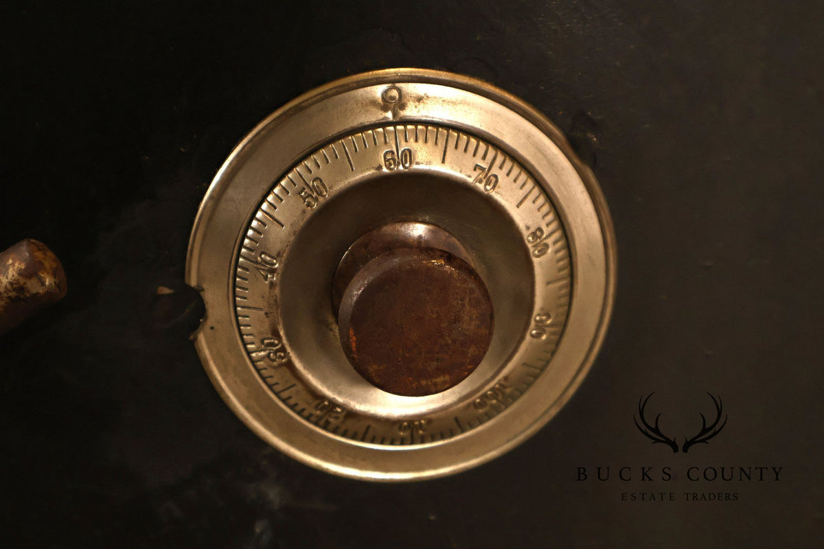 Antique Hall's Safe Company Iron Safe On Casters