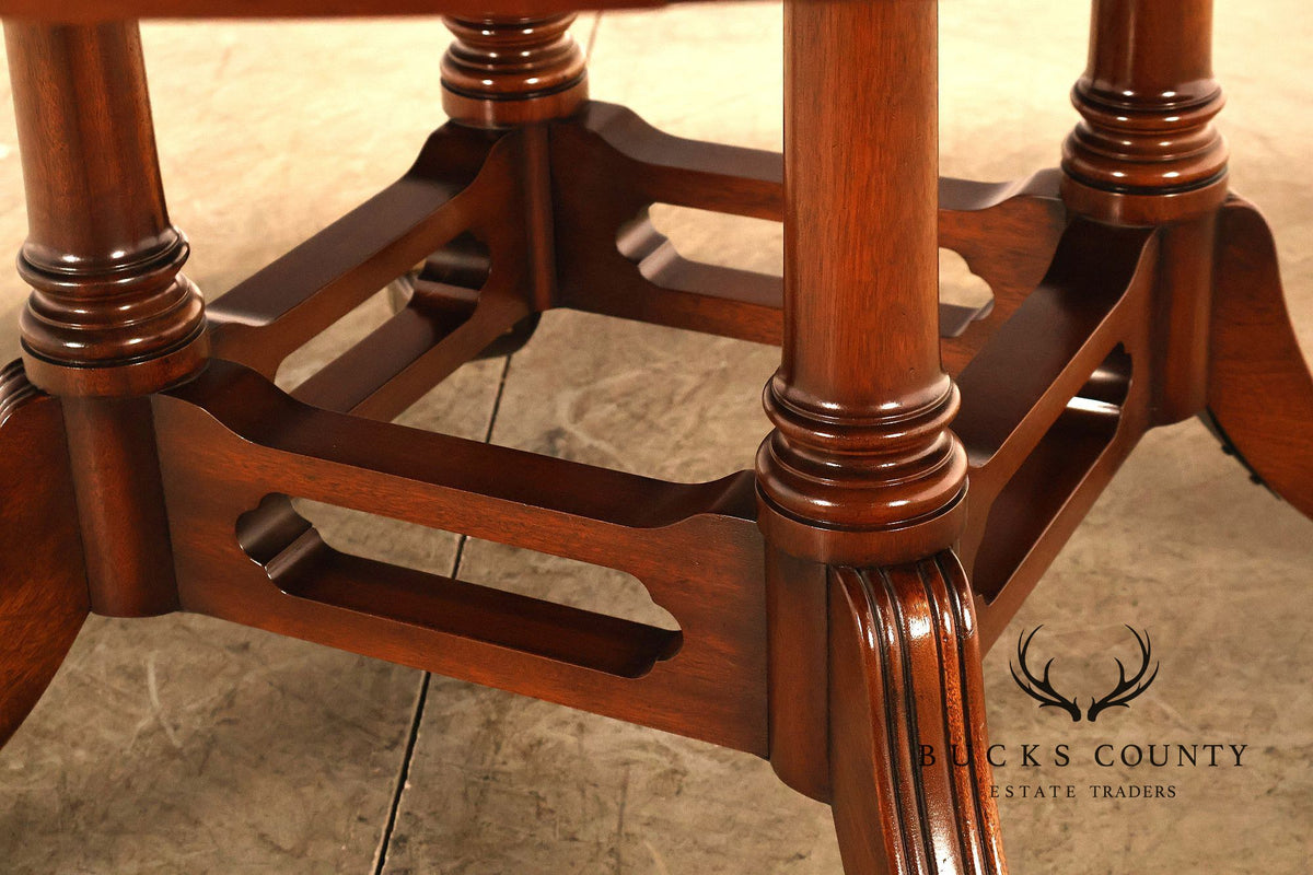 Bevan Funnell Inlaid Mahogany Round Extension Dining Table