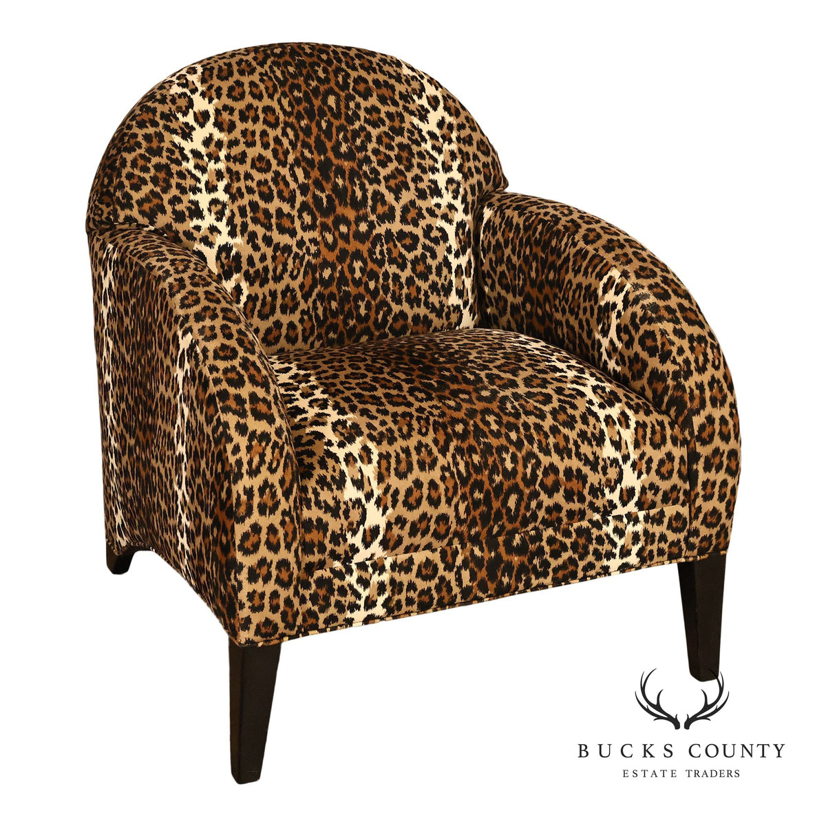 Art Deco Style Leopard Print Armchair