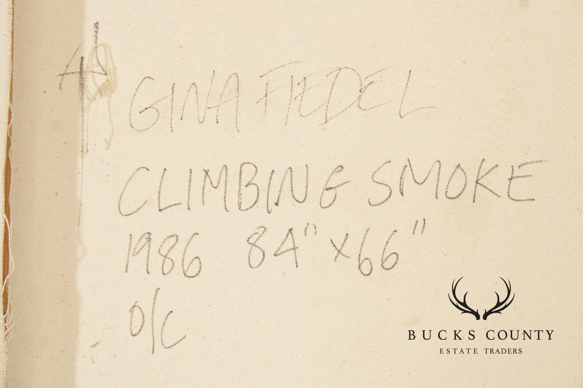 Gina Fiedel Contemporary Oil Painting, 'Climbing Smoke'