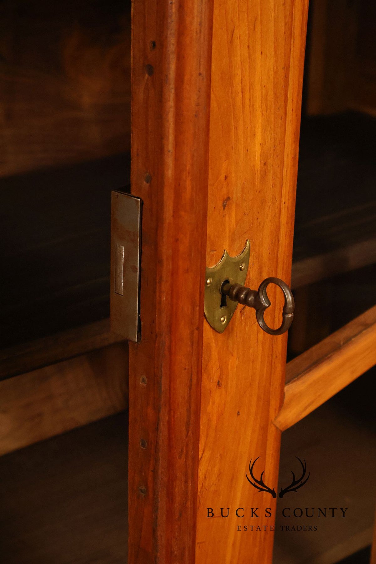 Antique French Louis Philippe Cherry Display Bookcase