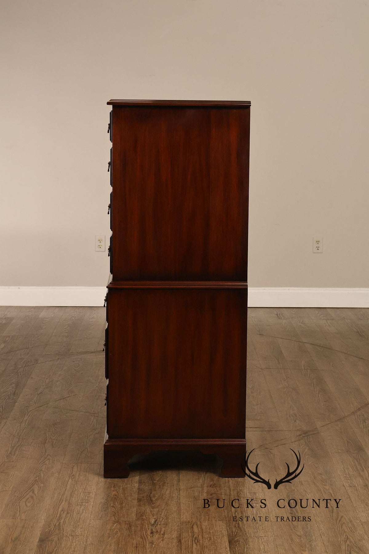 Henkel Harris Chippendale Style Vintage Mahogany Tall Chest