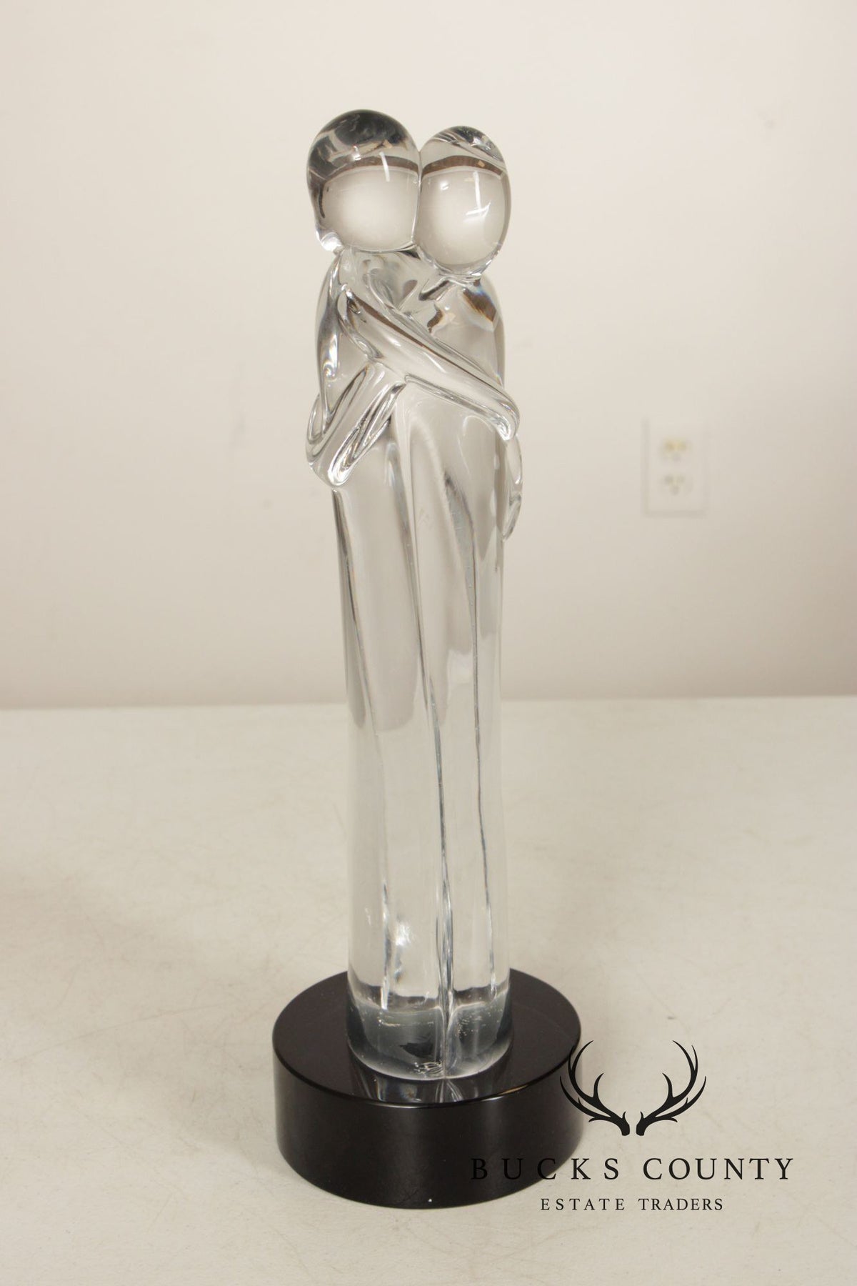 Oggetti Murano Glass Statue of Embracing Couple