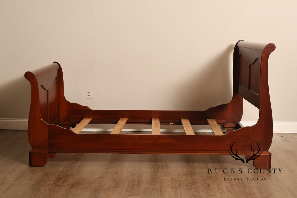 Statton Solid Cherry Queen Size Sleigh Bed