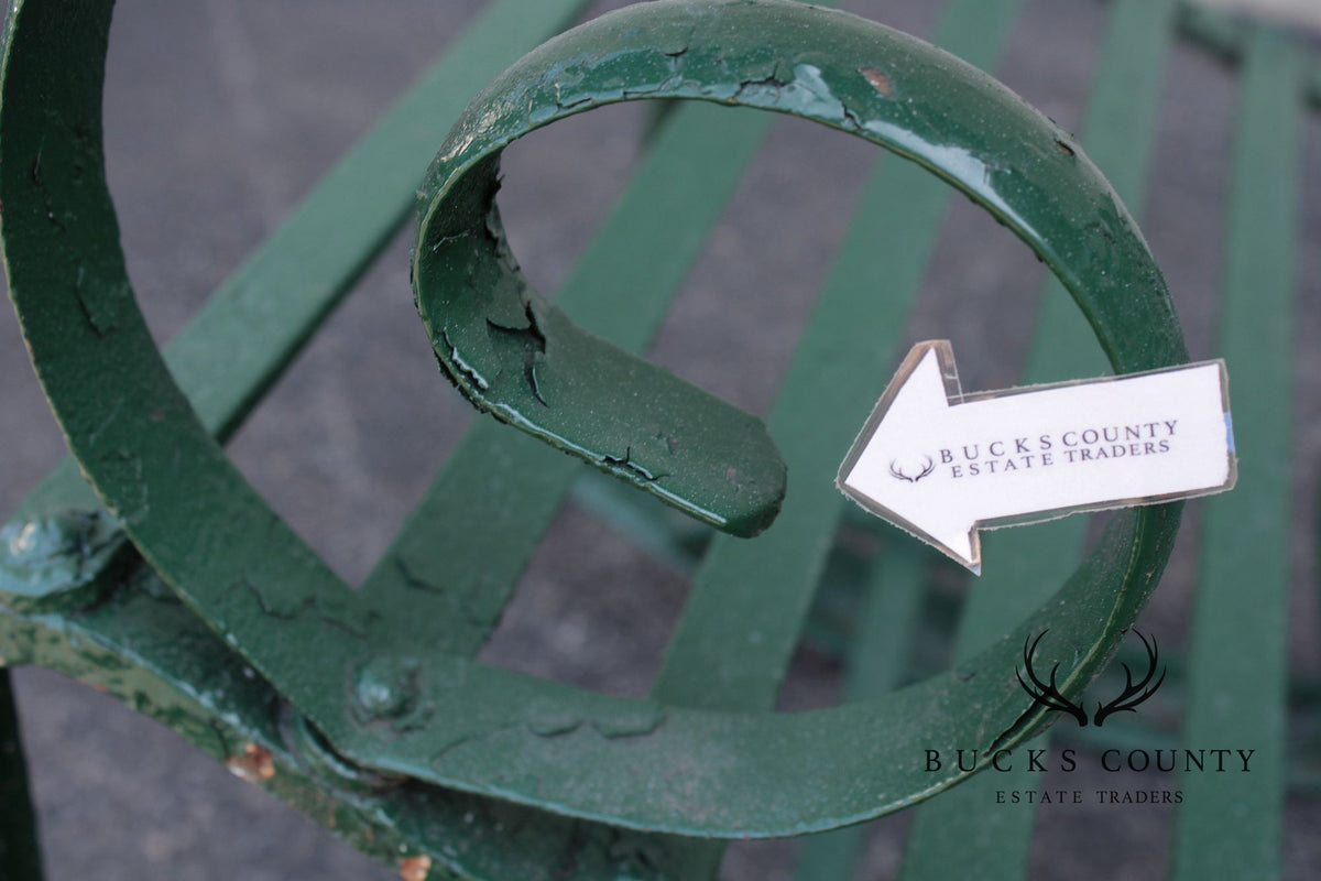 Antique Wrought Iron Outdoor Garden Rocking Chair