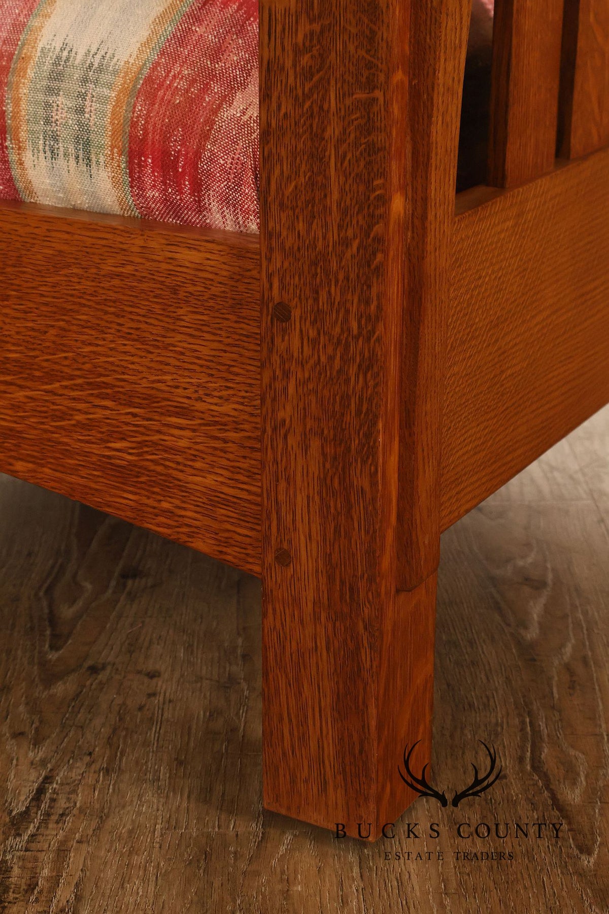 Stickley Mission Collection Oak Bow Arm Morris Chair
