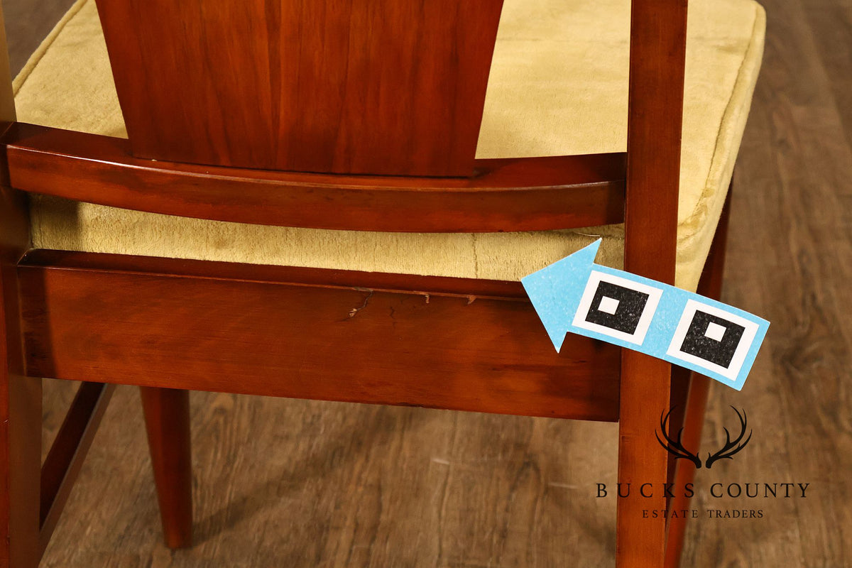 Mid Century Modern Set of Six Walnut Dining Chairs