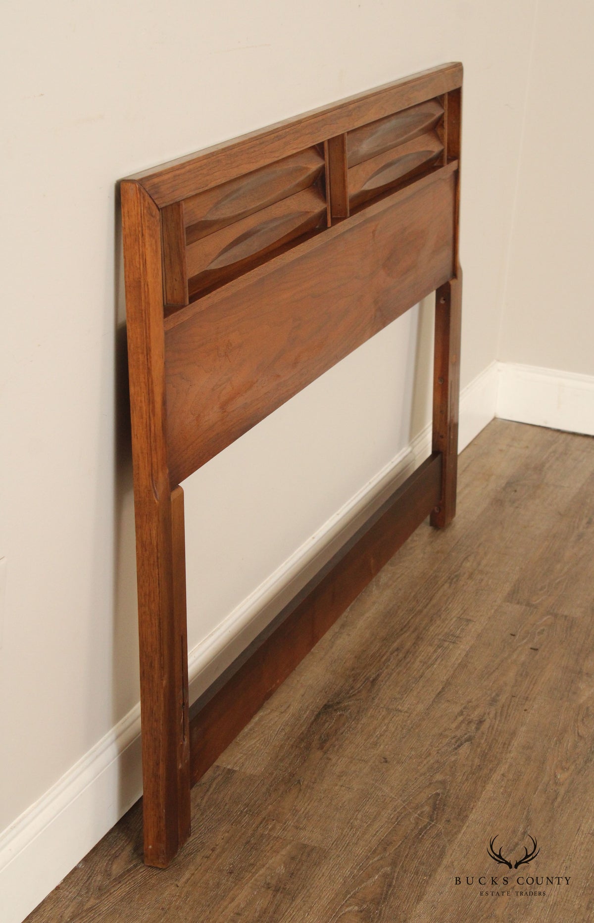 Mid Century Modern Walnut Queen Headboard
