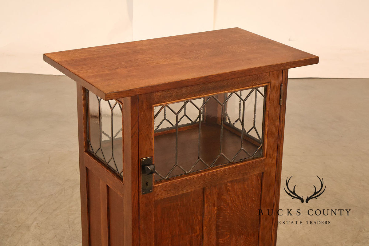 Stickley Mission Collection Roycroft Oak Chafing Cabinet