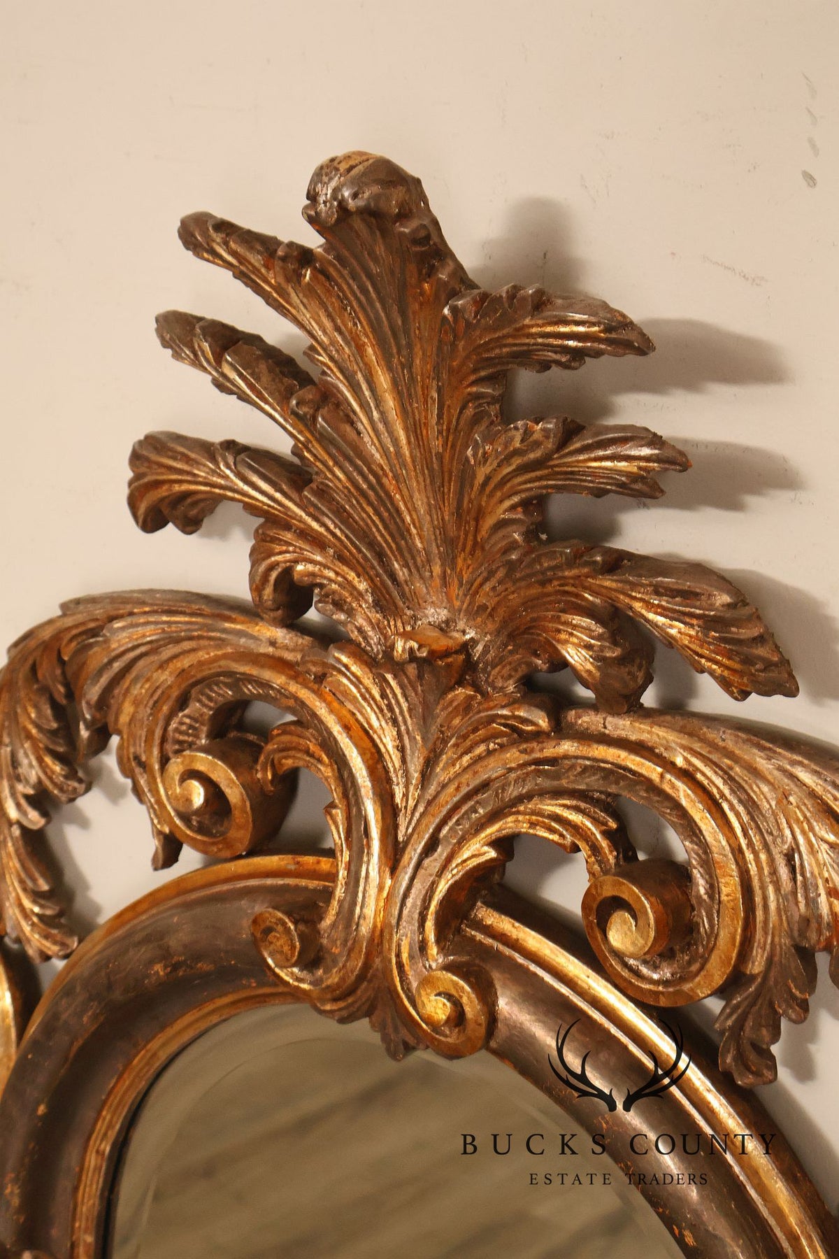 LaBarge Italian Rococo Style Giltwood Wall Mirror