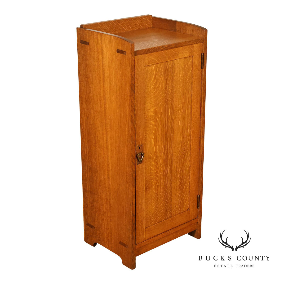 Antique Gustav Stickley No. 70 Mission Oak Music Cabinet