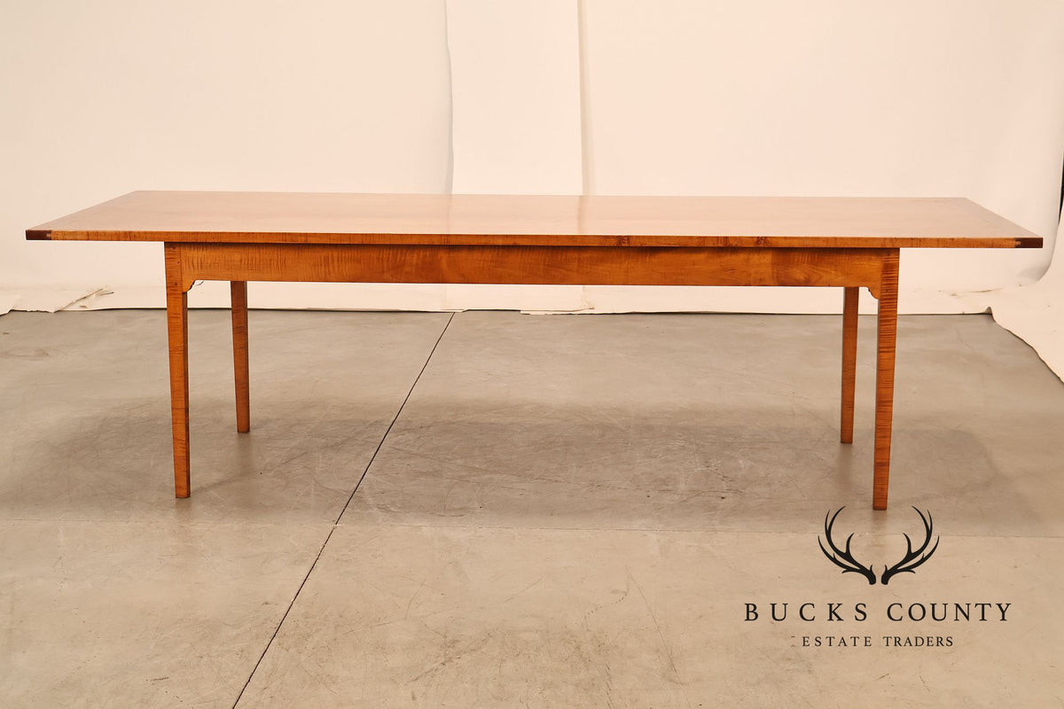 Irion Company Custom Tiger Maple Farmhouse Dining Table