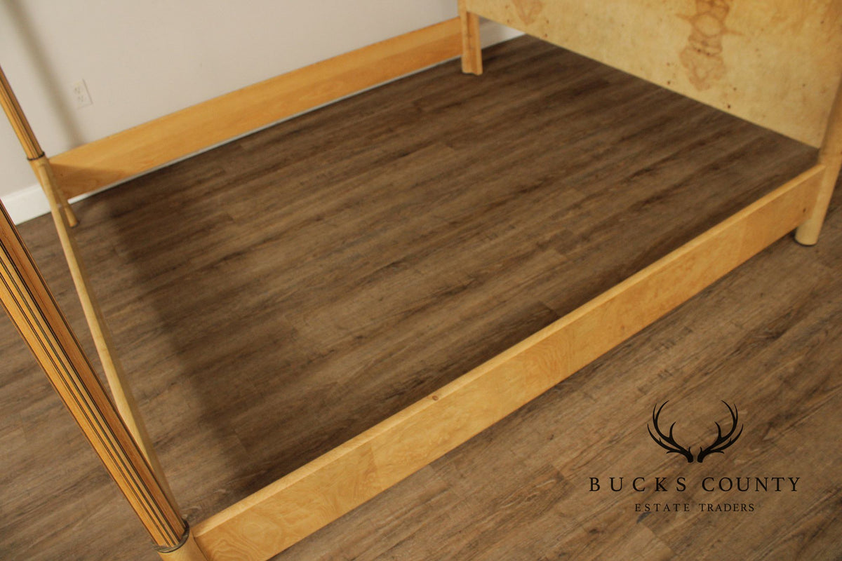 Henredon Scene Two Burlwood King Poster Bed