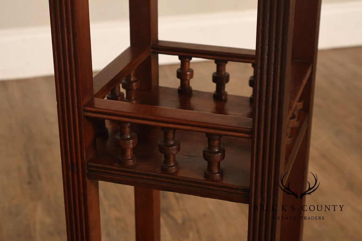 Victorian Eastlake Carved Walnut Plant Stand