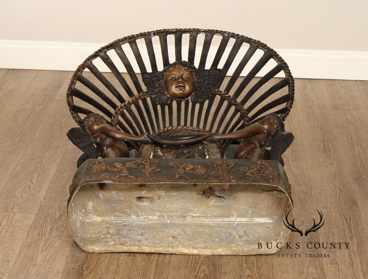 Italian Renaissance Style Bronze Cherub Table Base