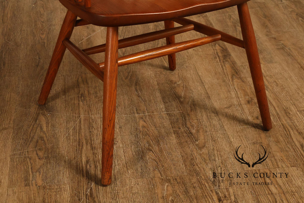Claude Bunyard Design Set Of Four Windsor Style Oak Armchairs