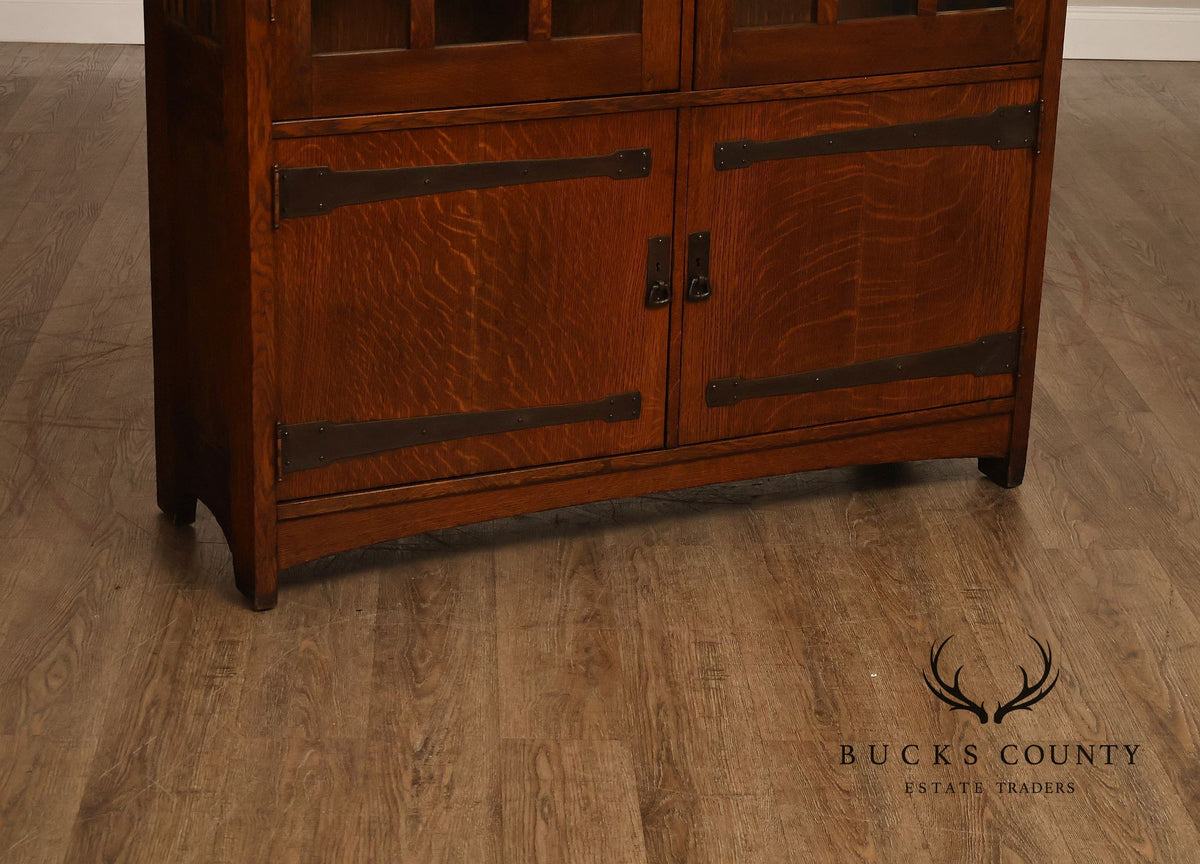 Antique L. & J.G. Stickley Mission Oak China Cabinet No. 729