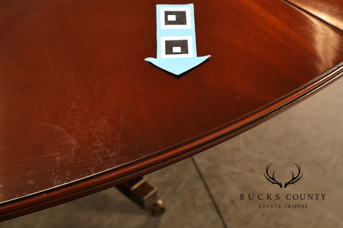 Bevan Funnell Inlaid Mahogany Round Extension Dining Table