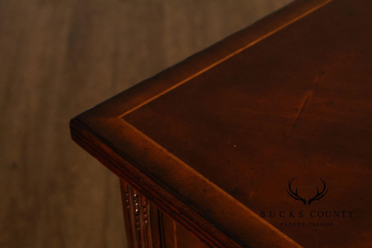 Jonathan Charles Mahogany Federal Style Credenza Sideboard With Brass Hardware