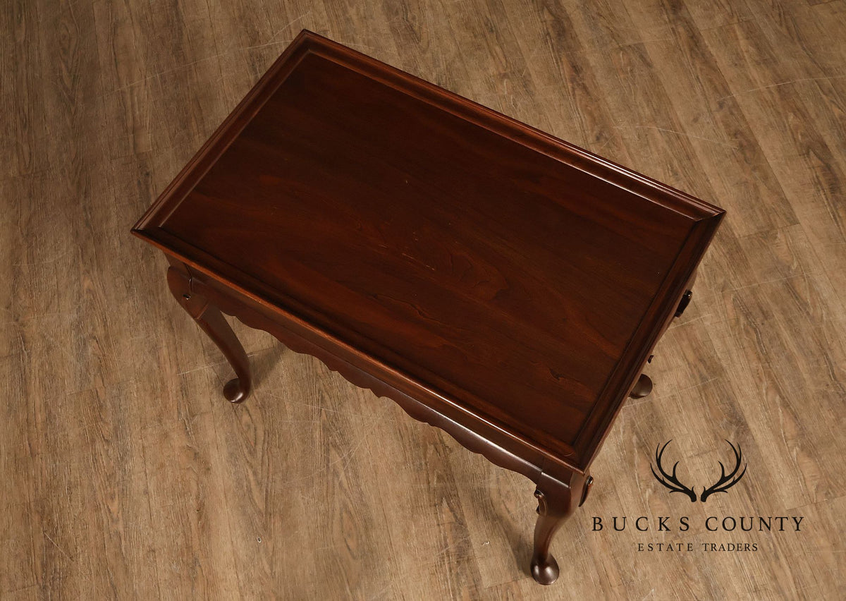 Ethan Allen Georgian Style Cherry Tea Table