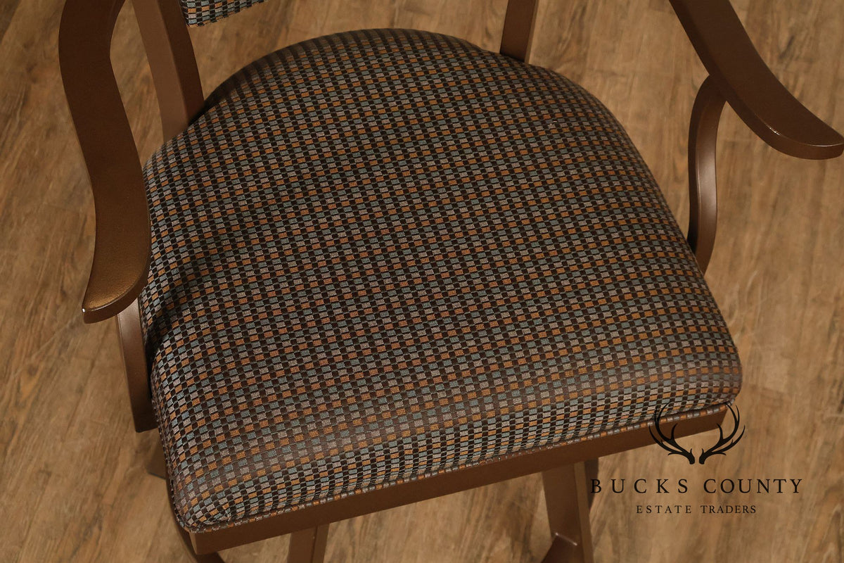 Tempo Industries Pair Of Swivel Bar Stools With Arms