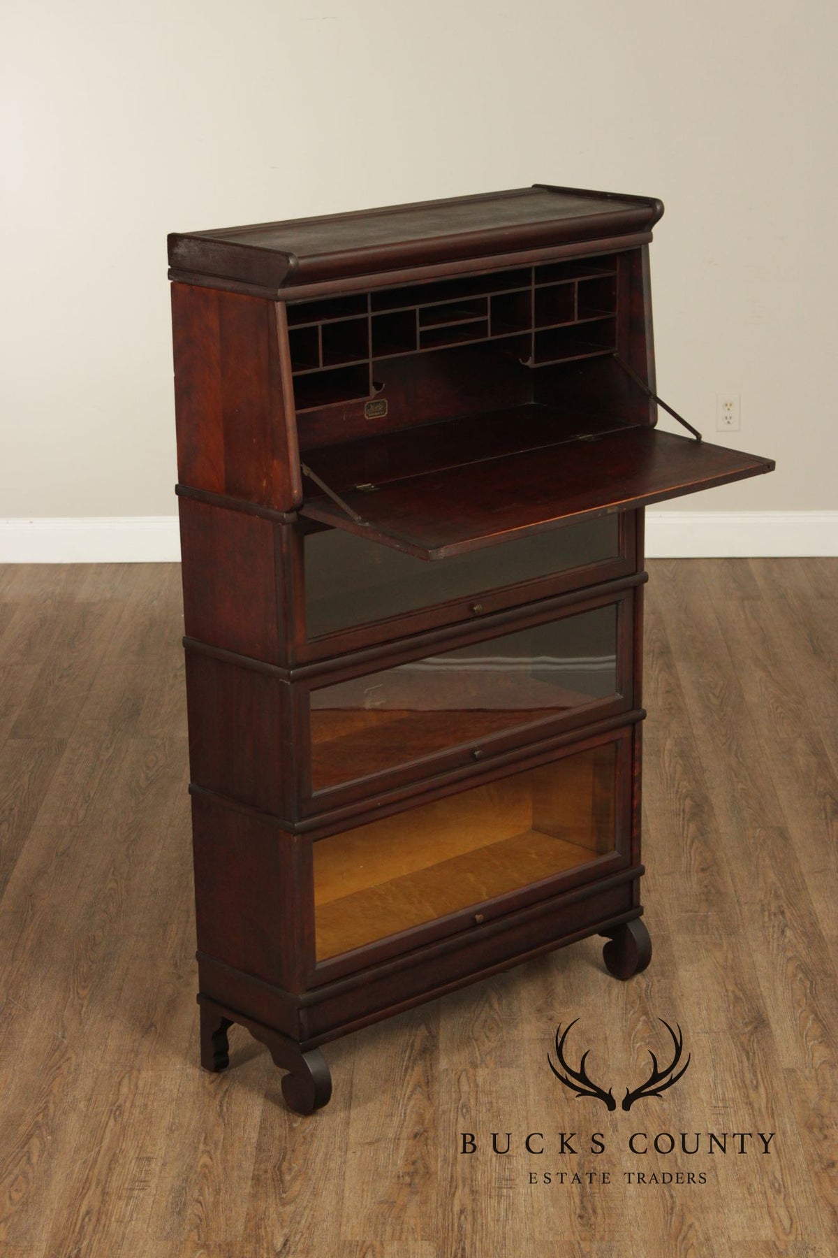 Hale Mahogany Barrister Secretary Bookcase With Desk