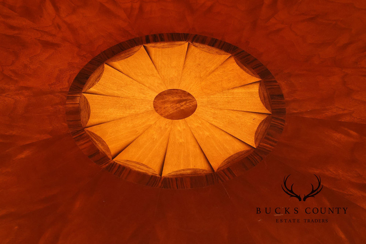 Bevan Funnell Inlaid Mahogany Round Extension Dining Table