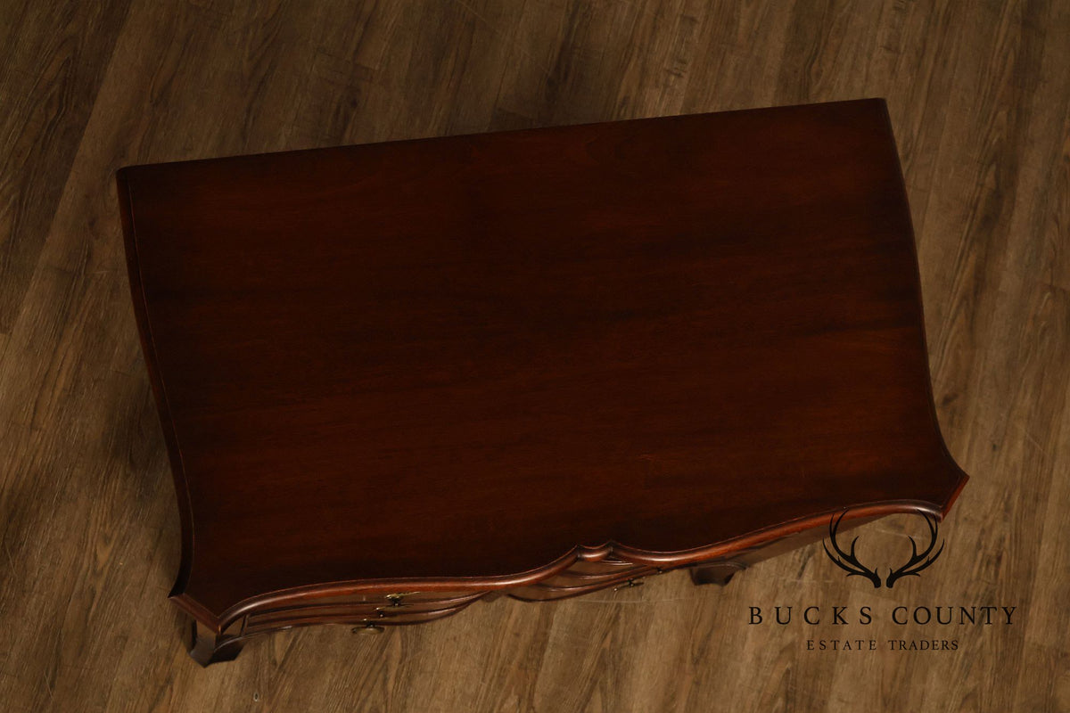 Traditional Mahogany Pair Of  Bow Front Two Drawer And Two Door Cabinets