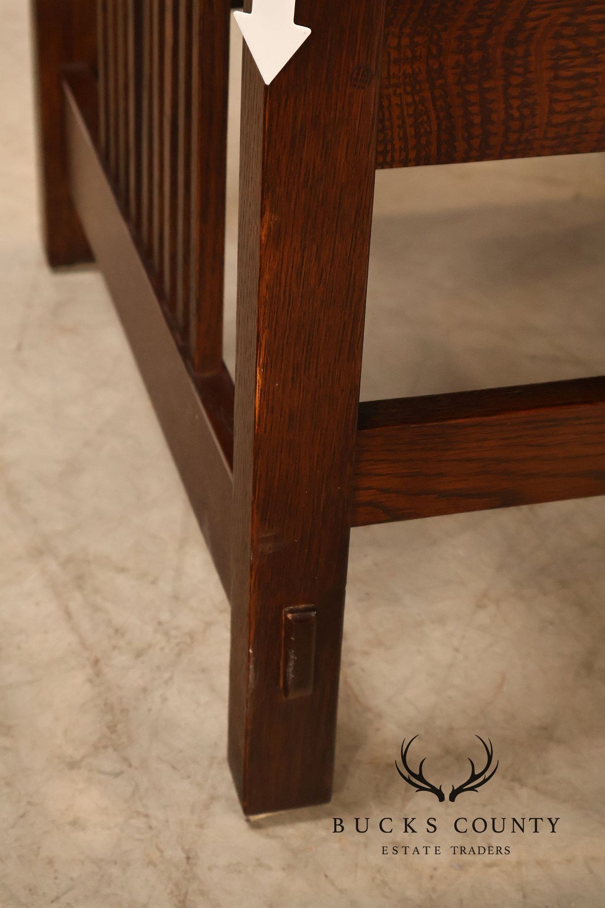 Stickley Mission Collection Set Of Four Oak High Back Spindle Dining Chairs