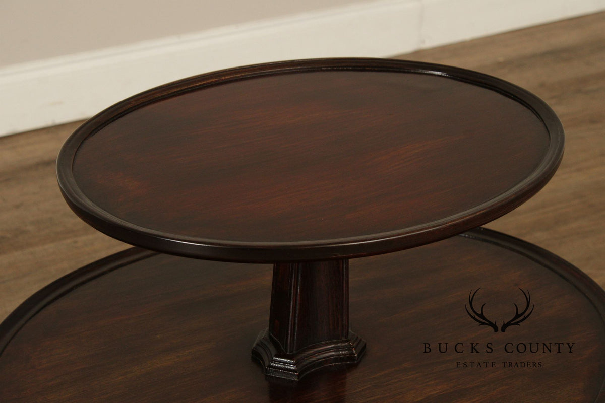 1940's Regency Style Two-Tier Mahogany Dumbwaiter