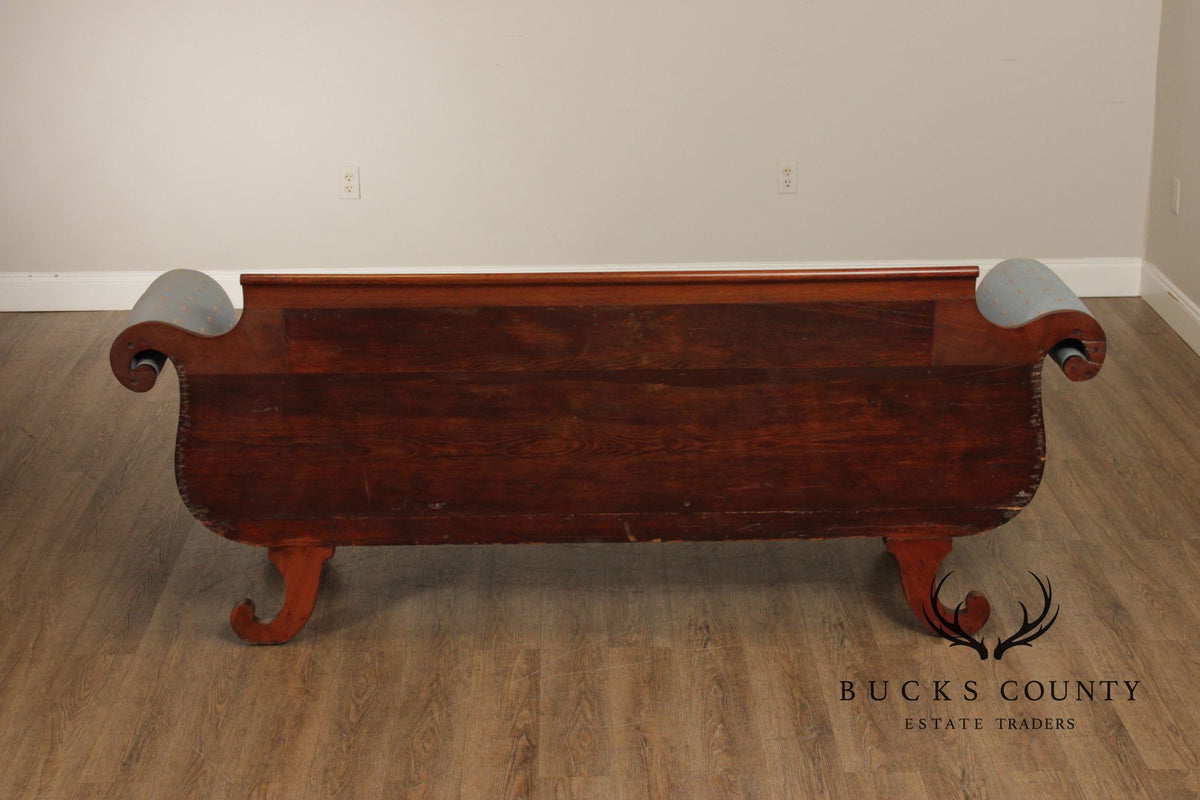 Antique American Empire Mahogany Sofa
