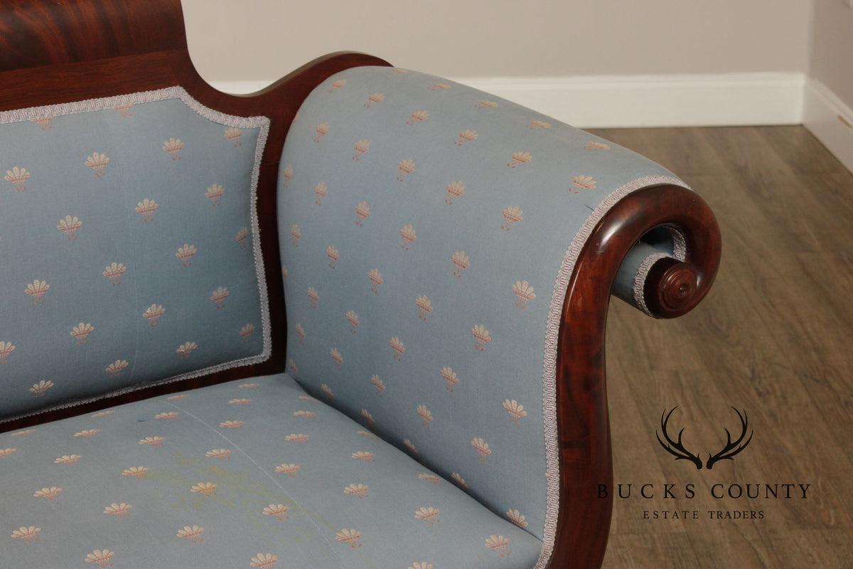 Antique American Empire Mahogany Sofa