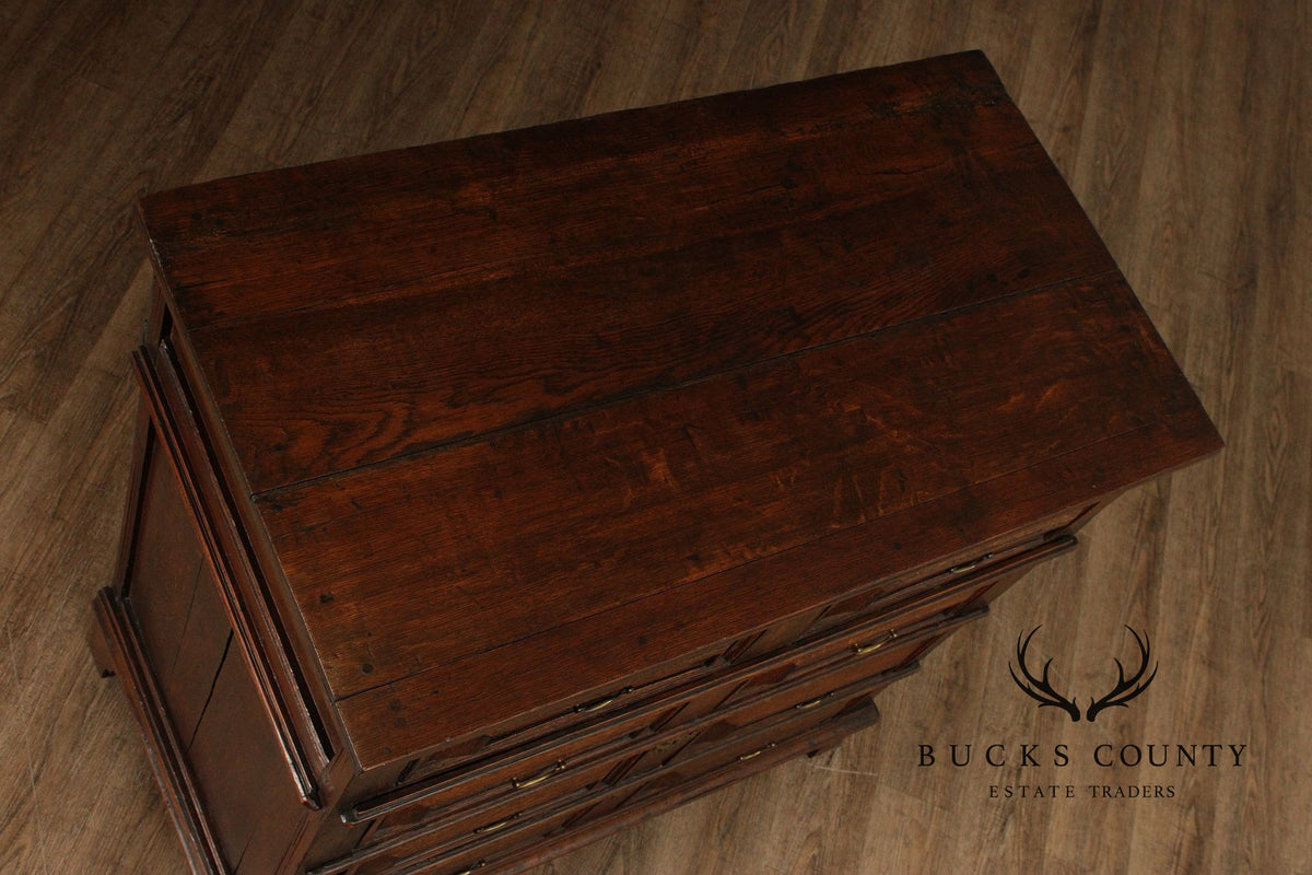 Antique English Charles II Style Oak Chest of Drawers