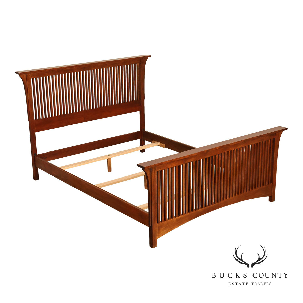 Stickley Mission Collection Queen Size Cherry Spindle Bed