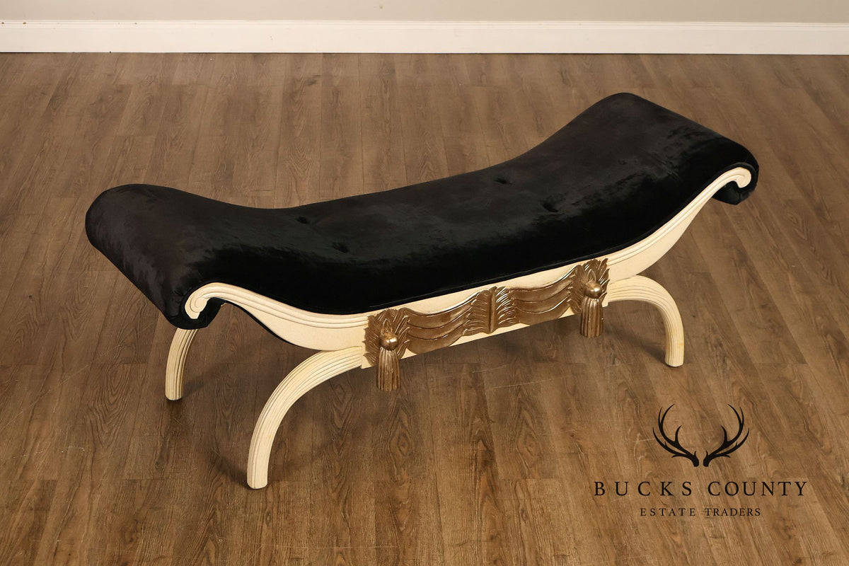 Italian Regency Style Partial Gilt Chaise Bench