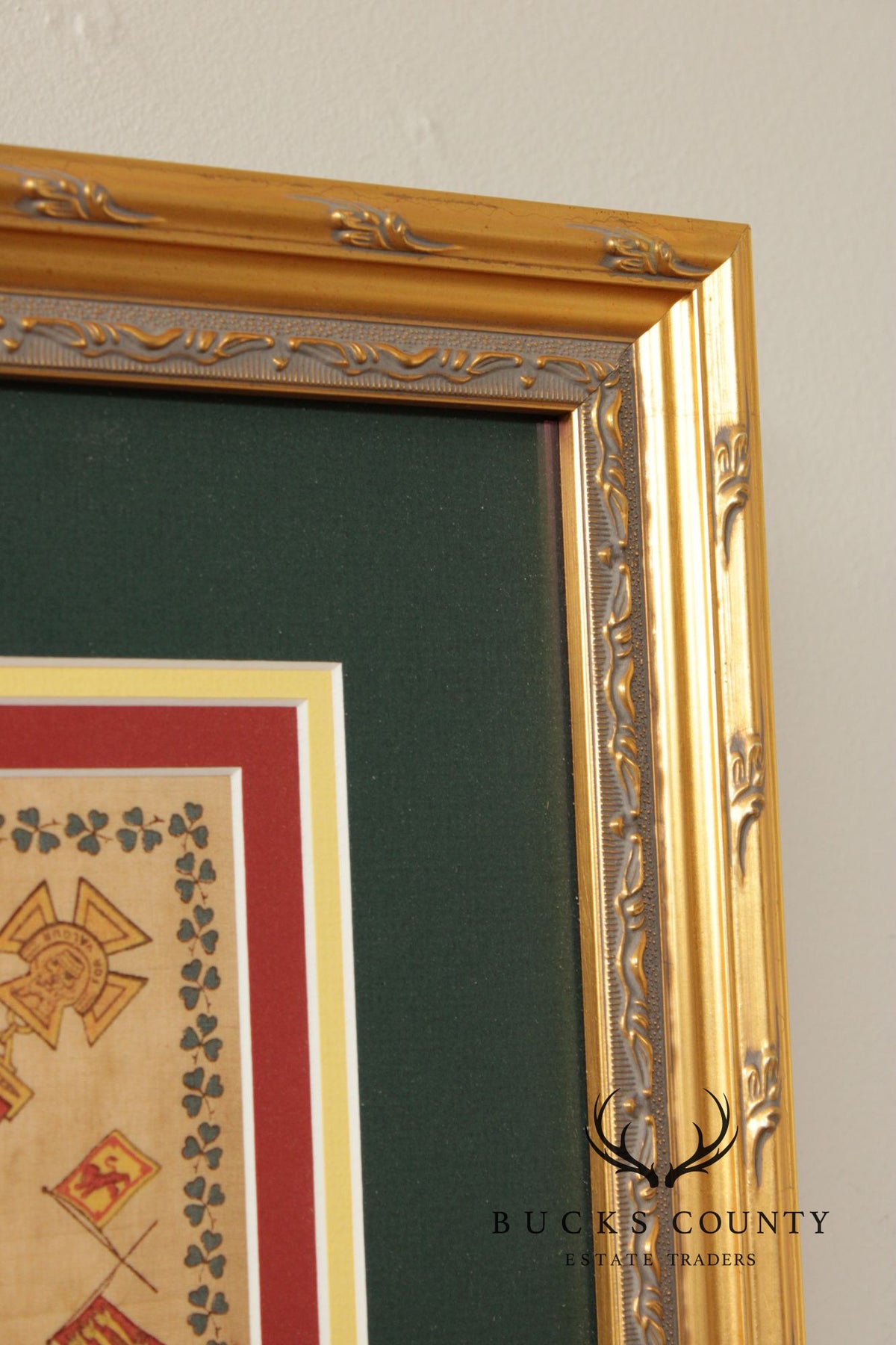World War I Era Framed Handkerchief
