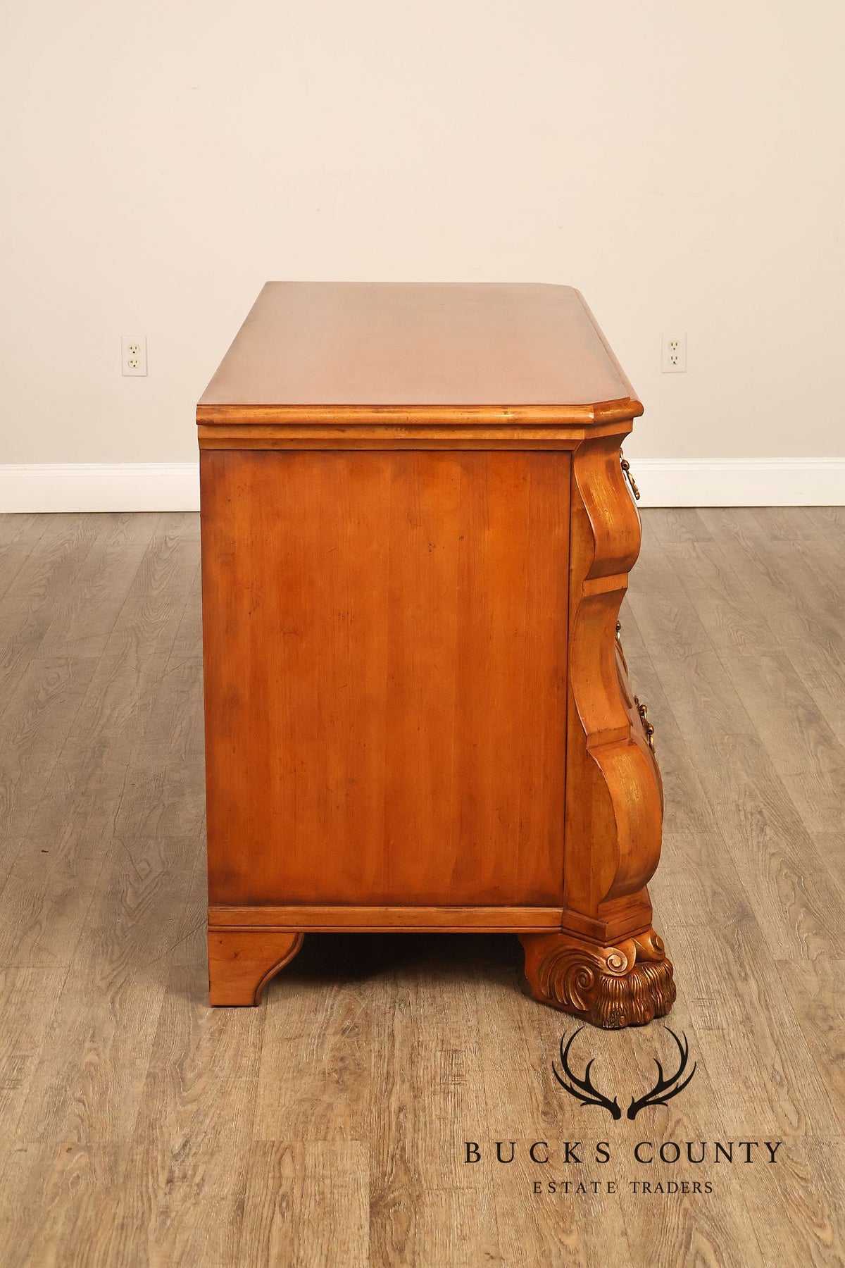 Century Furniture French Provincial Style Bombe Chest